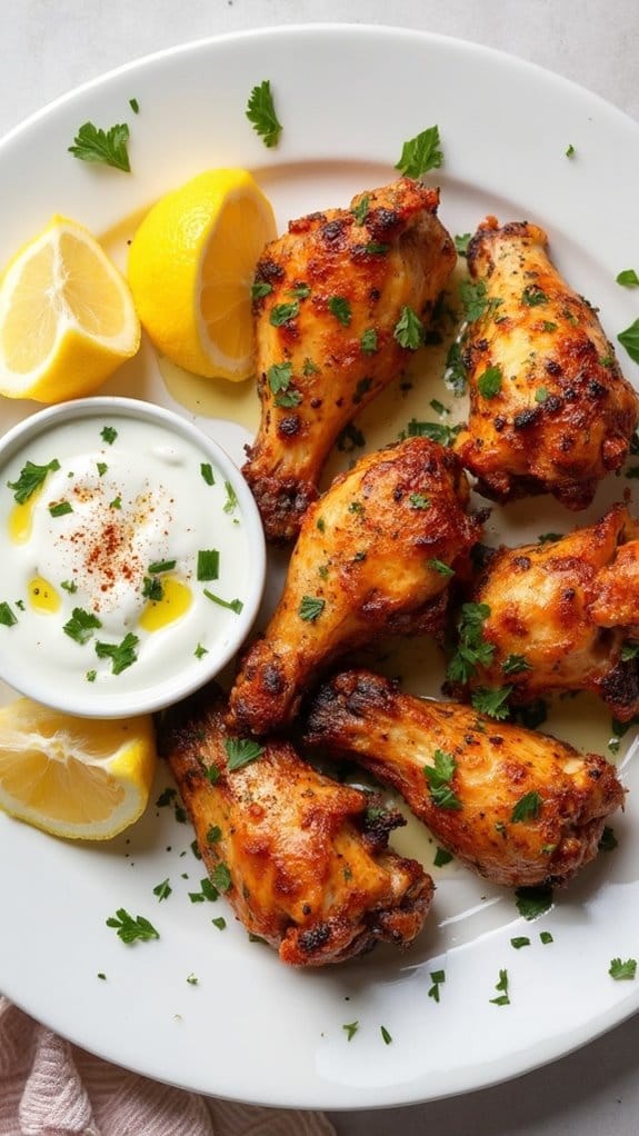 mediterranean flavored chicken wings