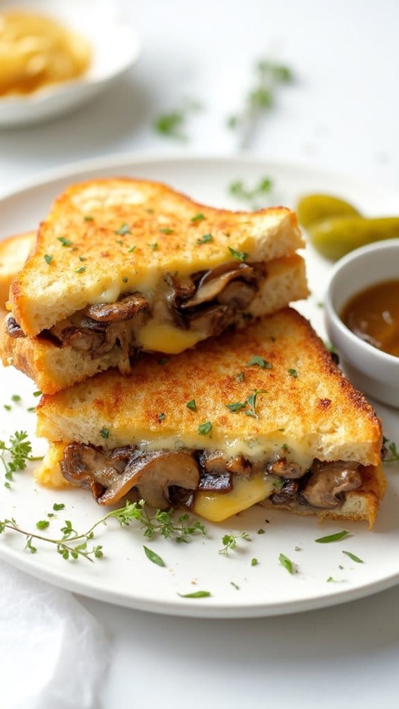 mushroom swiss cheese sandwiches