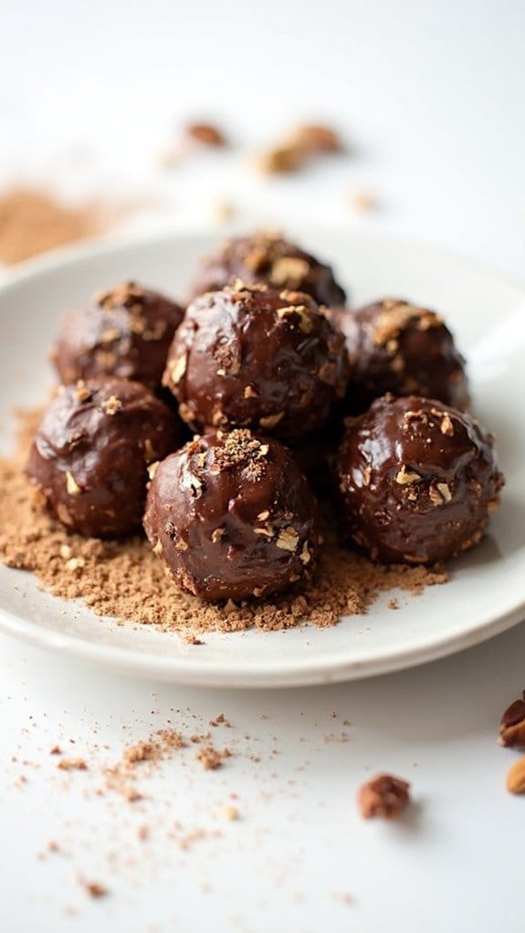 nutty chocolate energy snacks