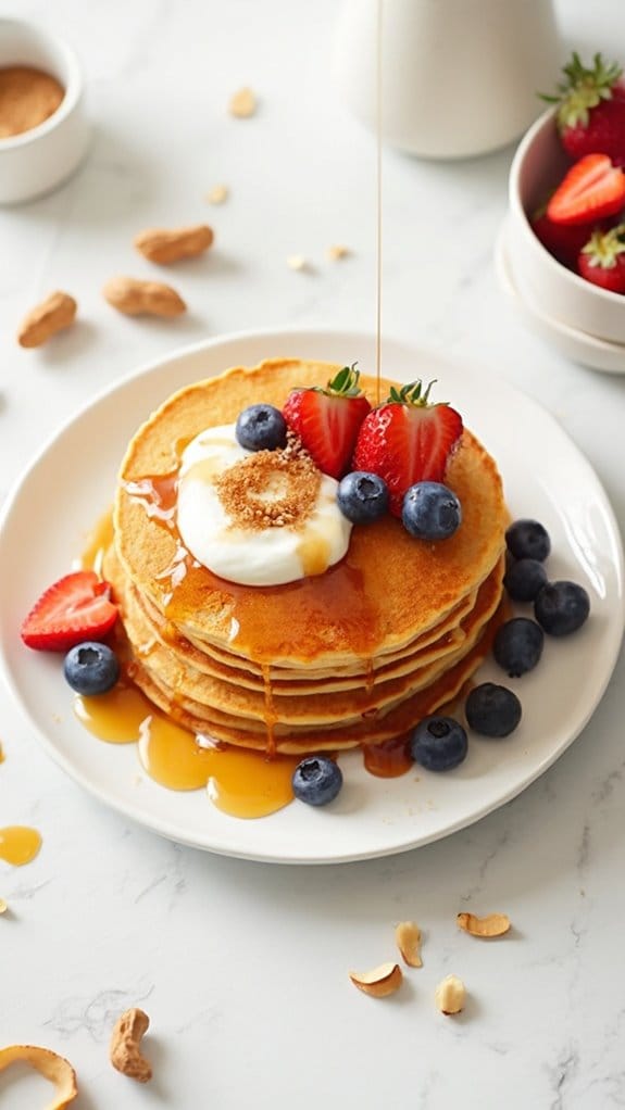 nutty cottage cheese pancakes