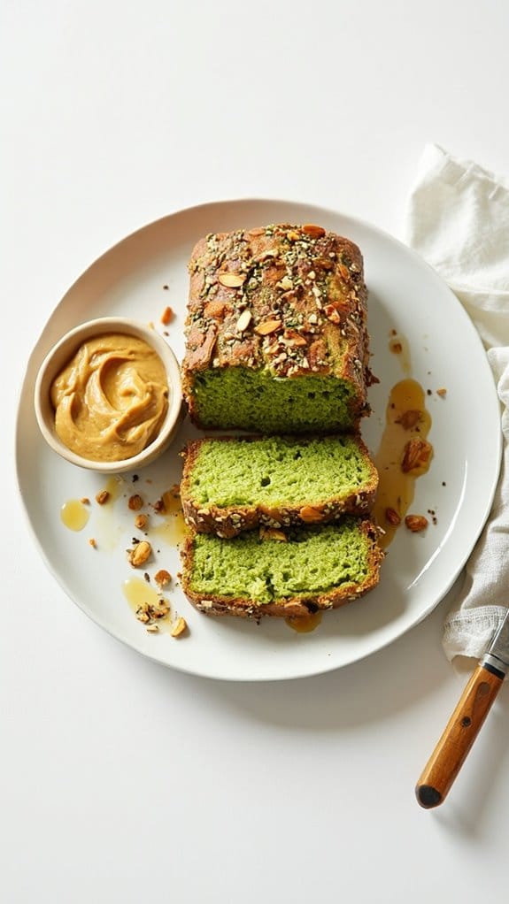 nutty green tea loaf