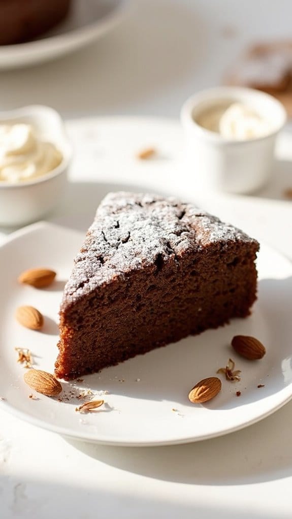 nutty pumpernickel flour cake