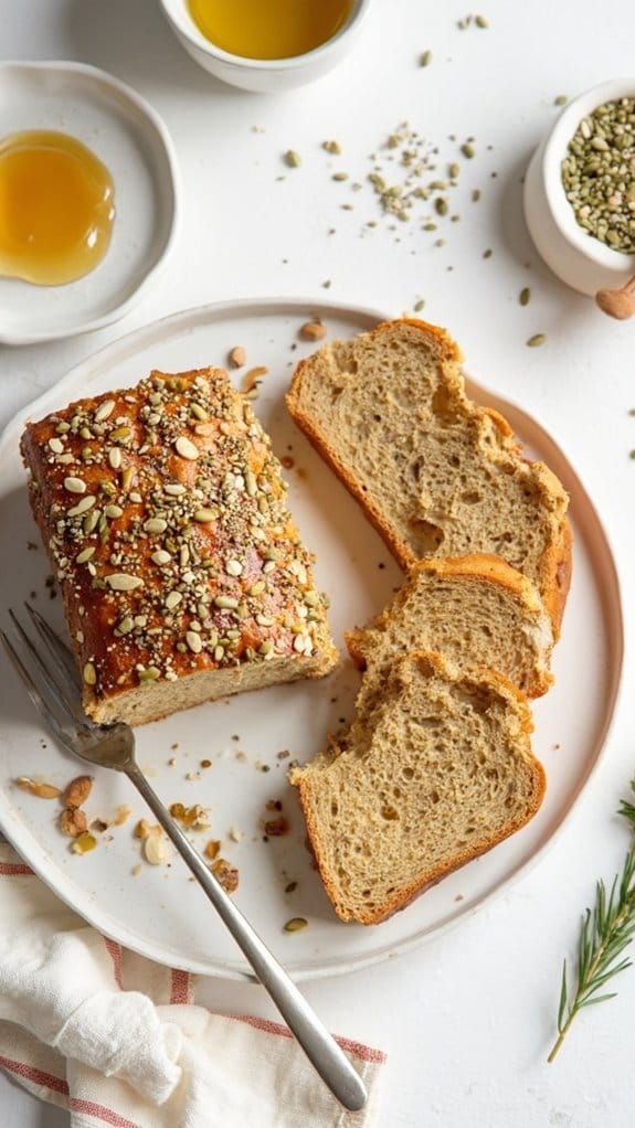 nutty seed almond bread