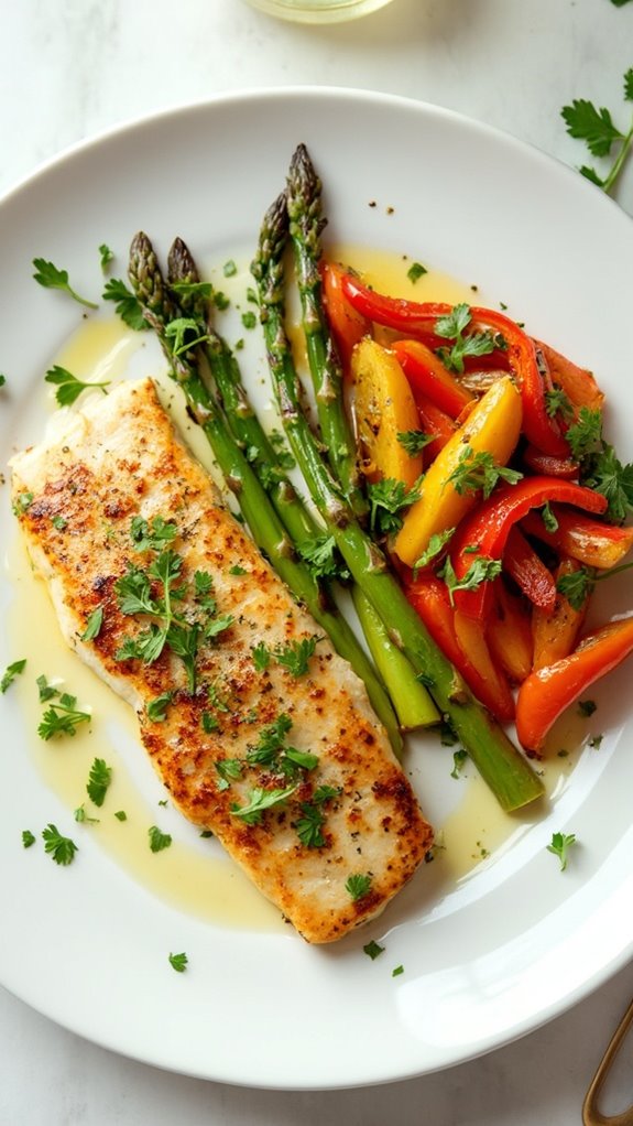 pan seared fish dish