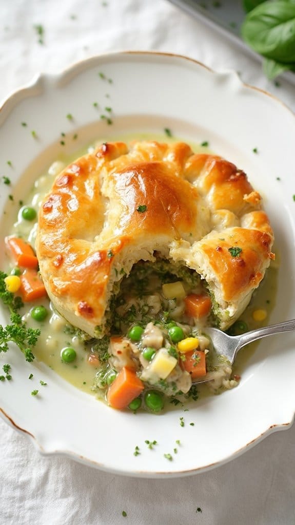 pesto turkey pot pie