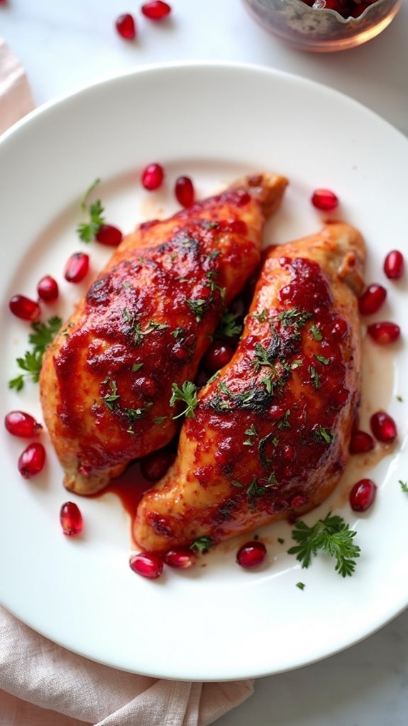 pomegranate glazed chicken recipe