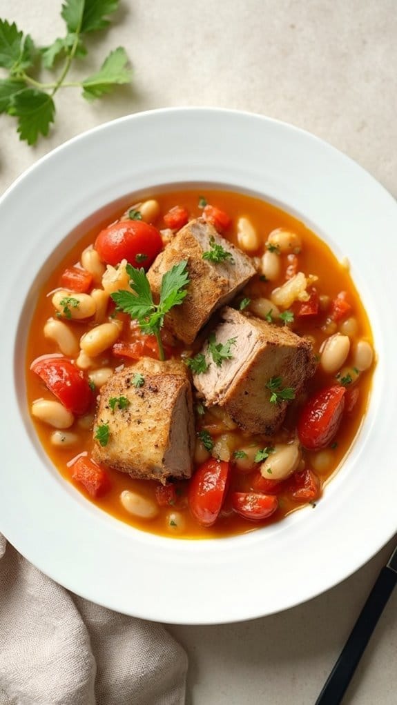 pork cannellini bean dish