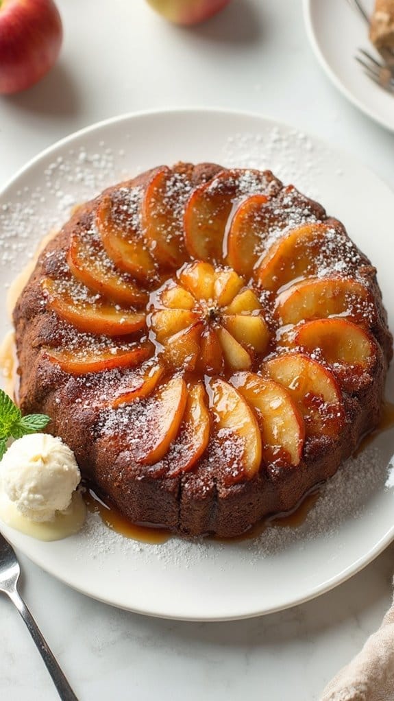 pumpernickel apple upside down cake