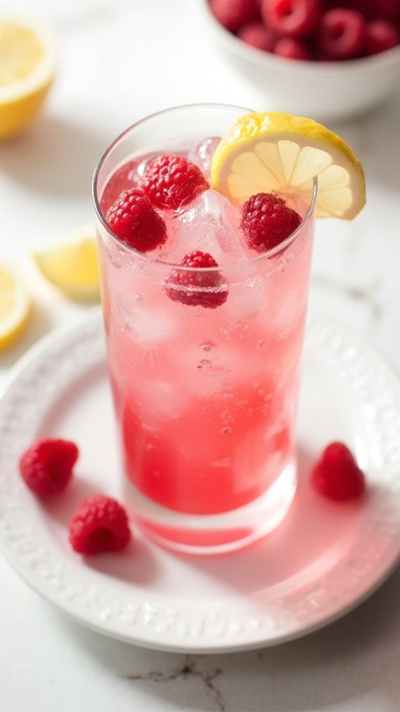 raspberry lemonade fizzy drink