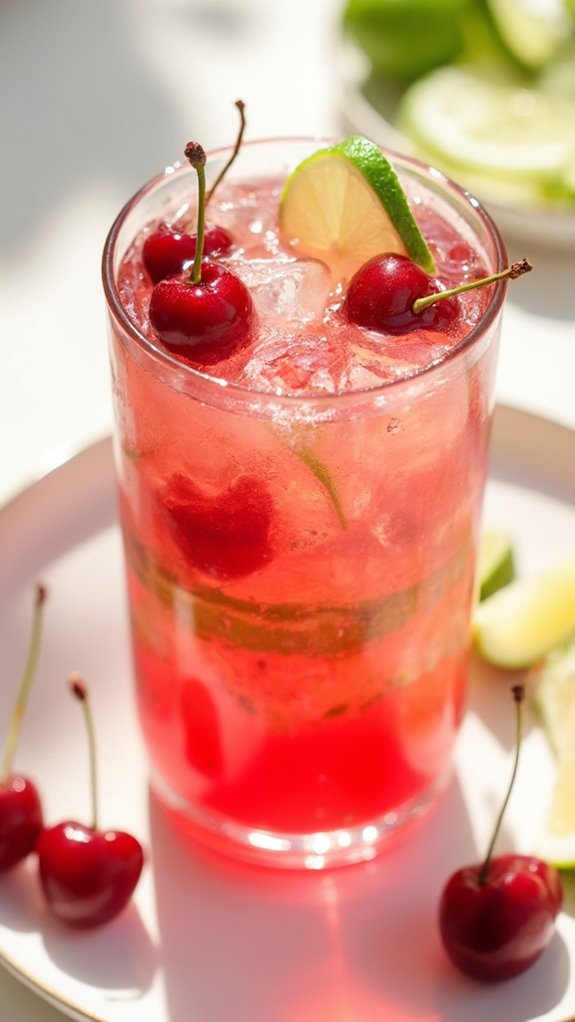 refreshing cherry limeade drink