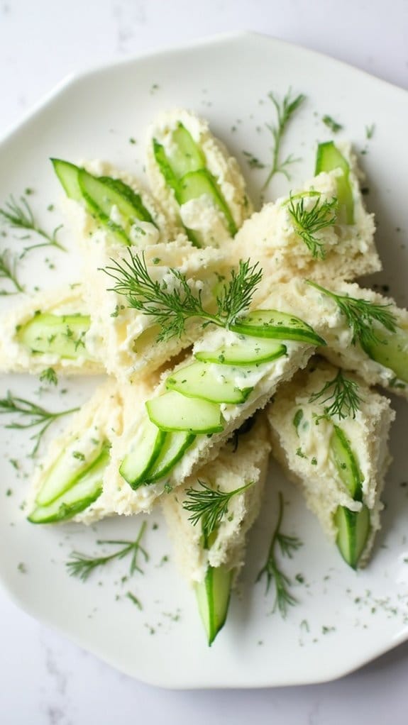 refreshing cucumber finger sandwiches