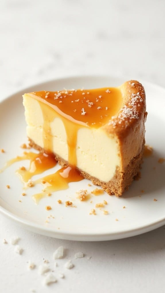 salted caramel cheesecake dessert