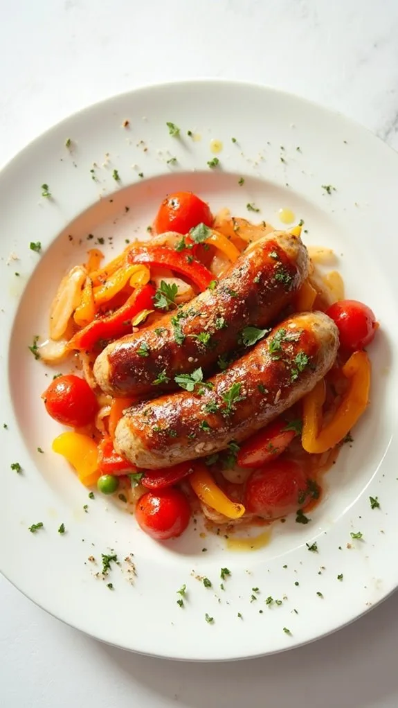 sausage and peppers dish