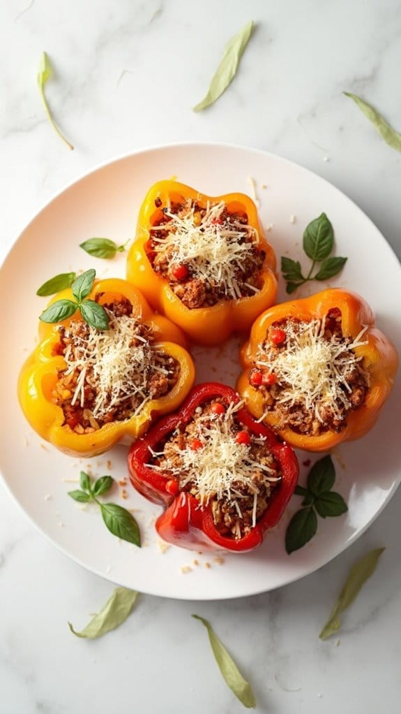 sausage rice stuffed peppers