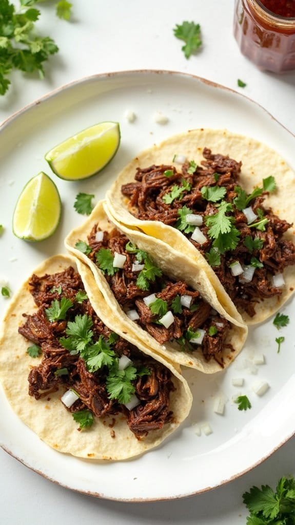 savory beef barbacoa tacos