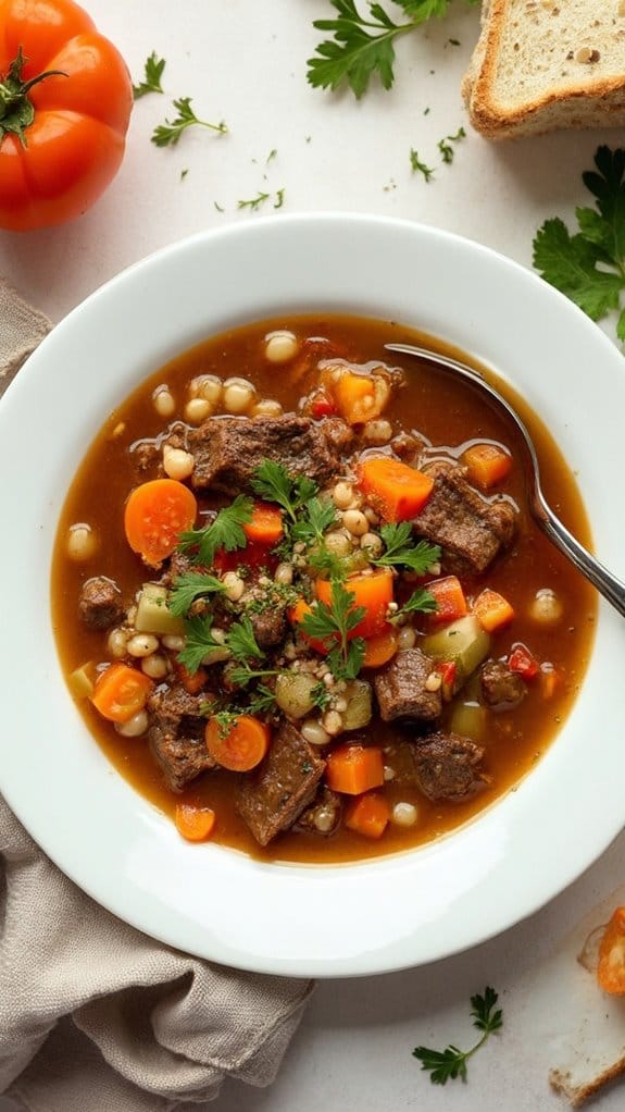 savory beef barley stew