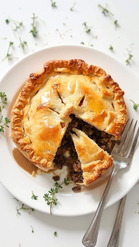 savory beef mushroom pie