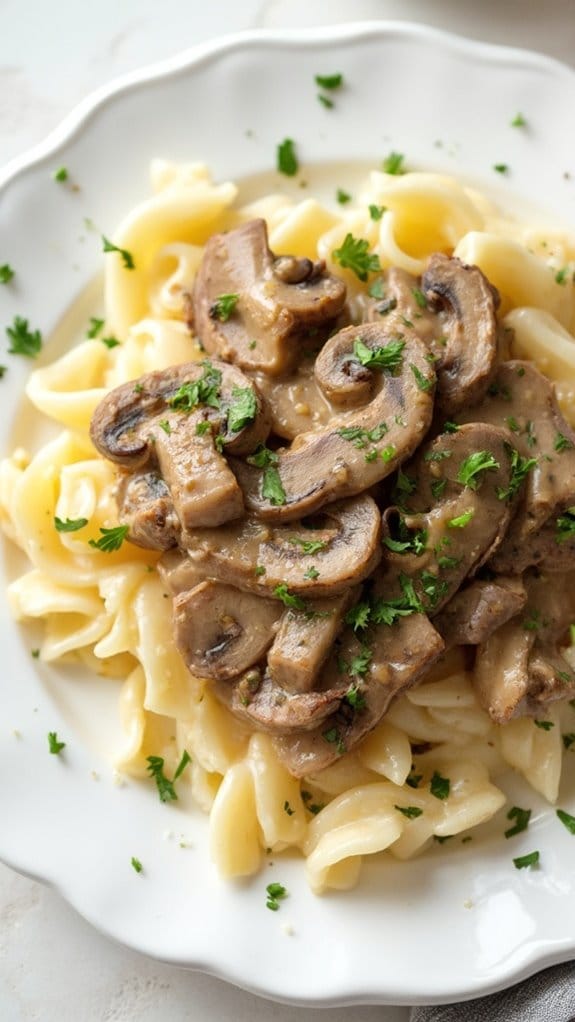 savory beef stroganoff dish