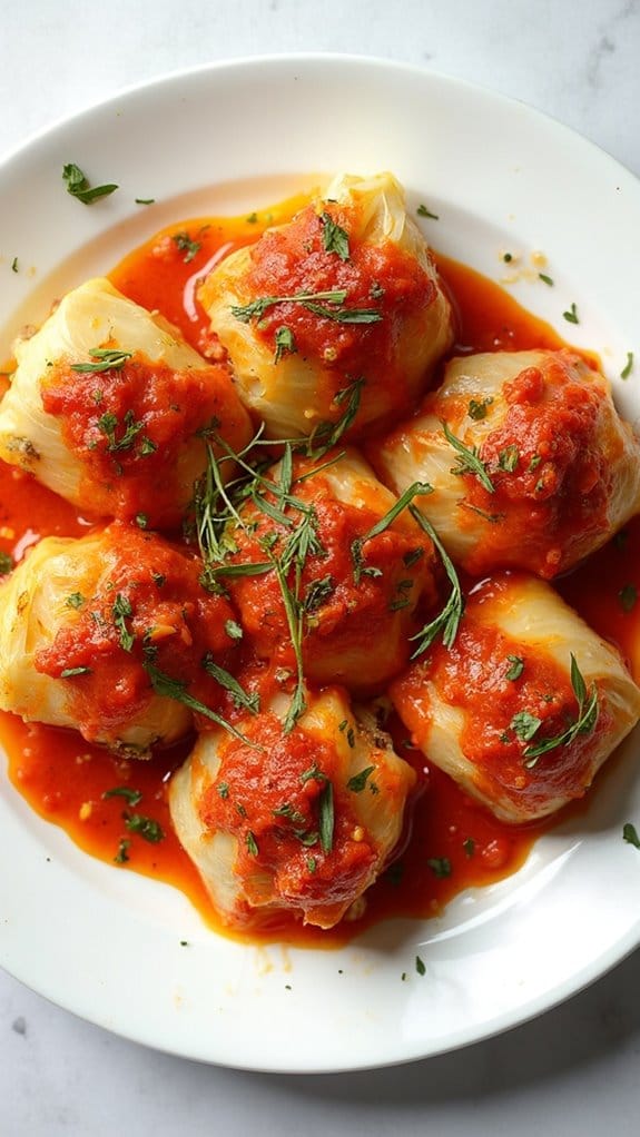 savory cabbage filled rolls