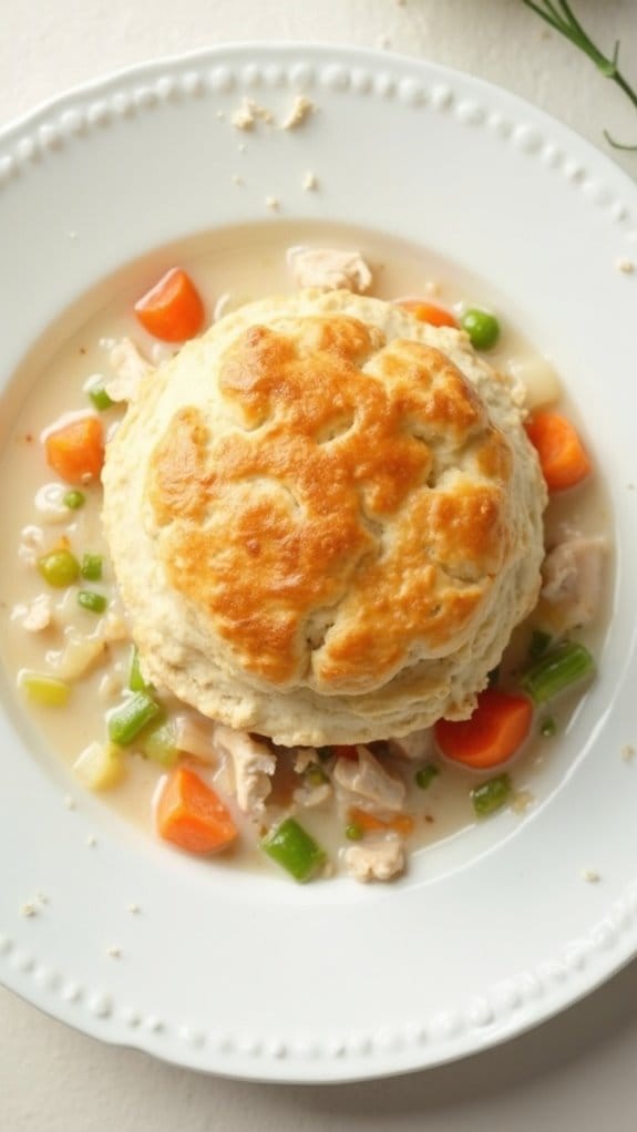 savory chicken biscuit pie