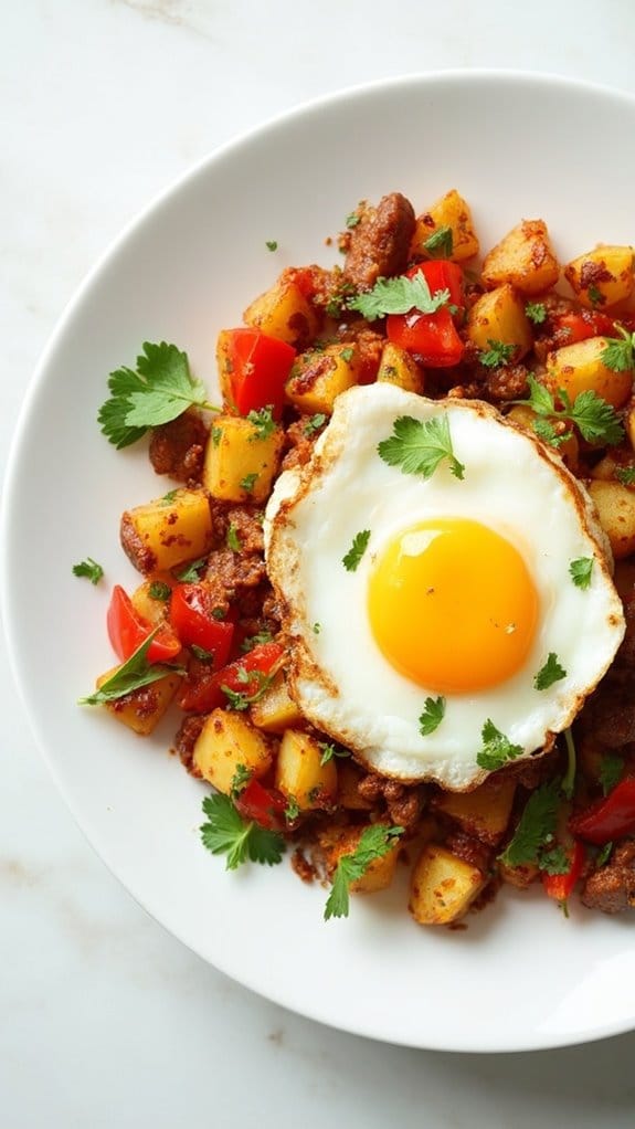 savory chorizo potato dish