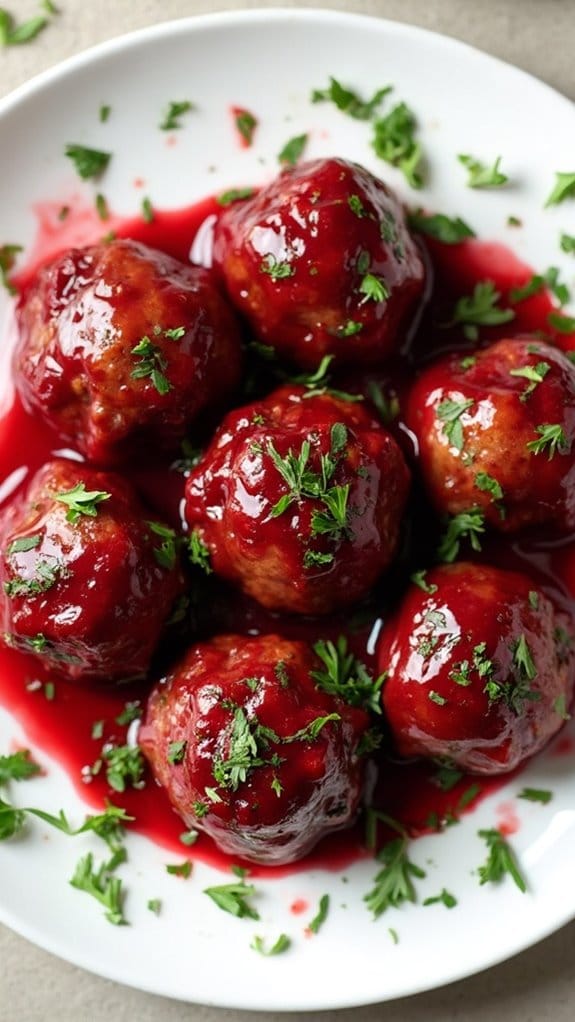 savory cranberry meatball dish