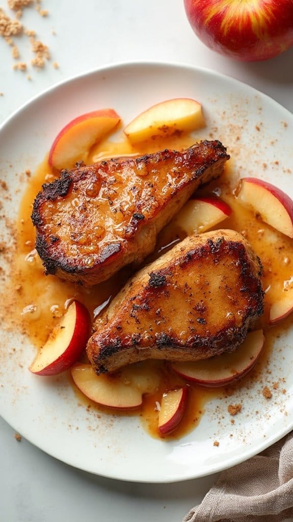 savory fruit infused pork dish