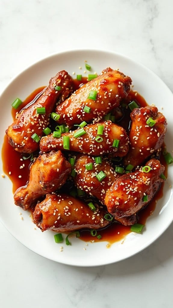 savory glazed chicken wings