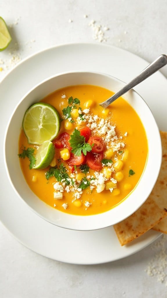 savory mexican corn soup