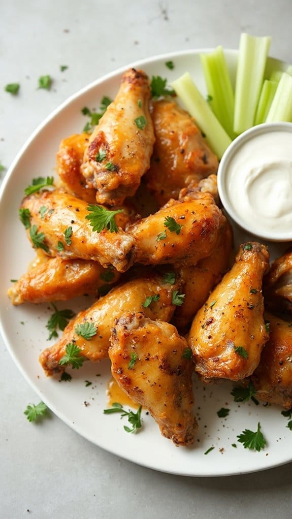 savory mustard flavored chicken wings