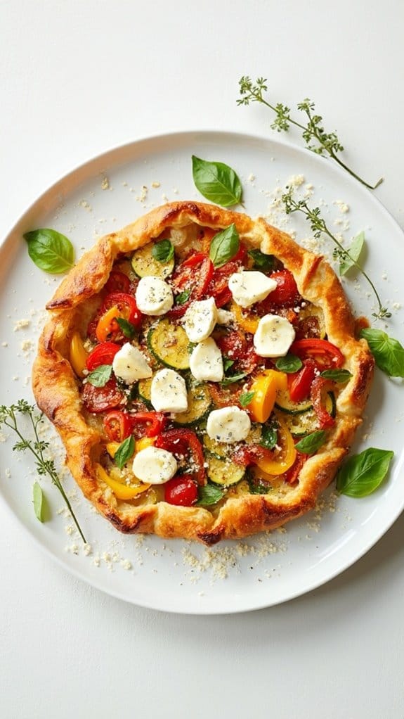 savory rustic vegetable tart