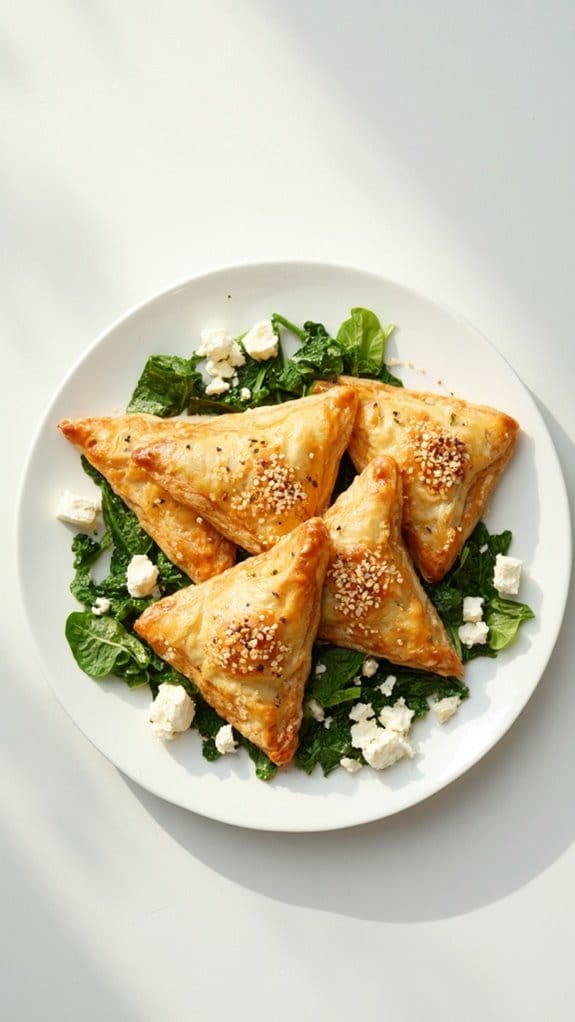 savory spinach feta pastries