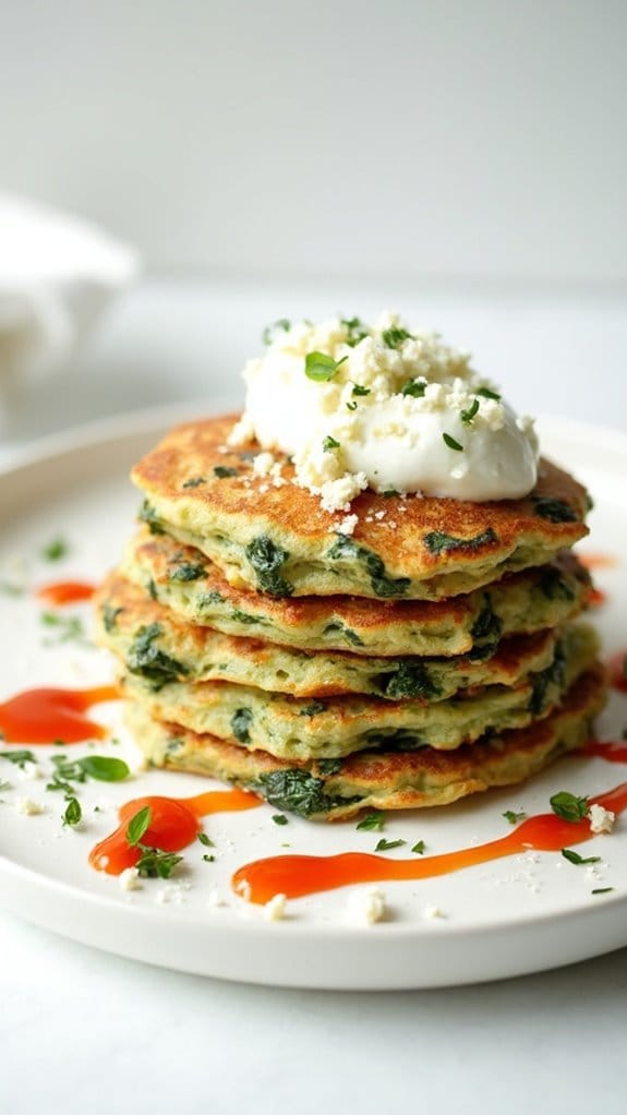 savory spinach pancakes recipe