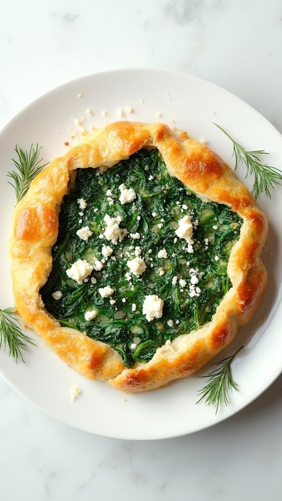 savory spinach pastry dish