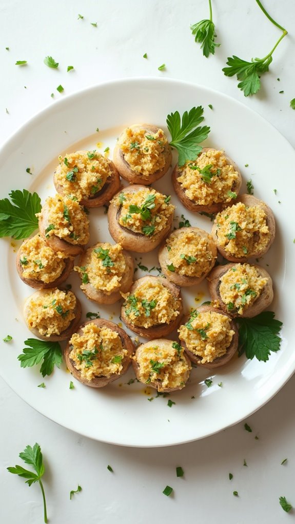 savory stuffed mushroom appetizer