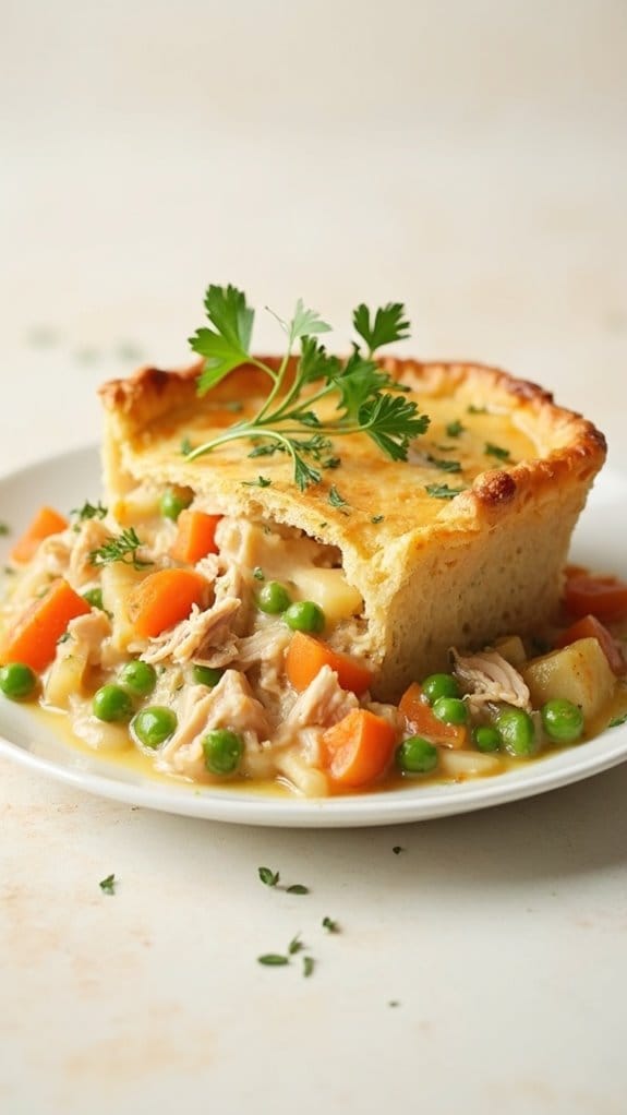 savory turkey herb pie