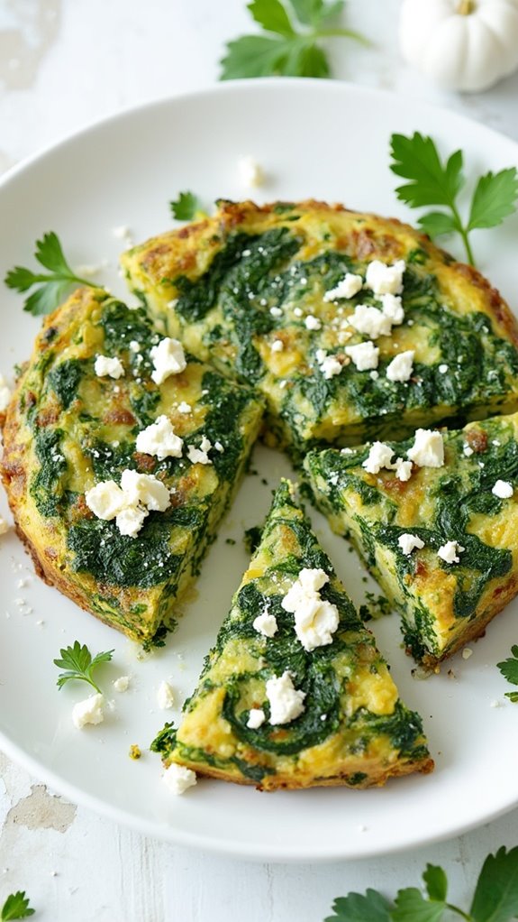 savory vegetable filled frittata