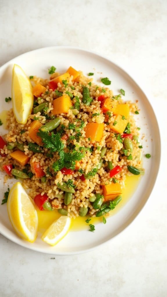 seasonal vegetable rice dish