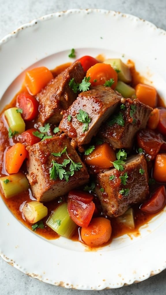 slow cooked pork stew