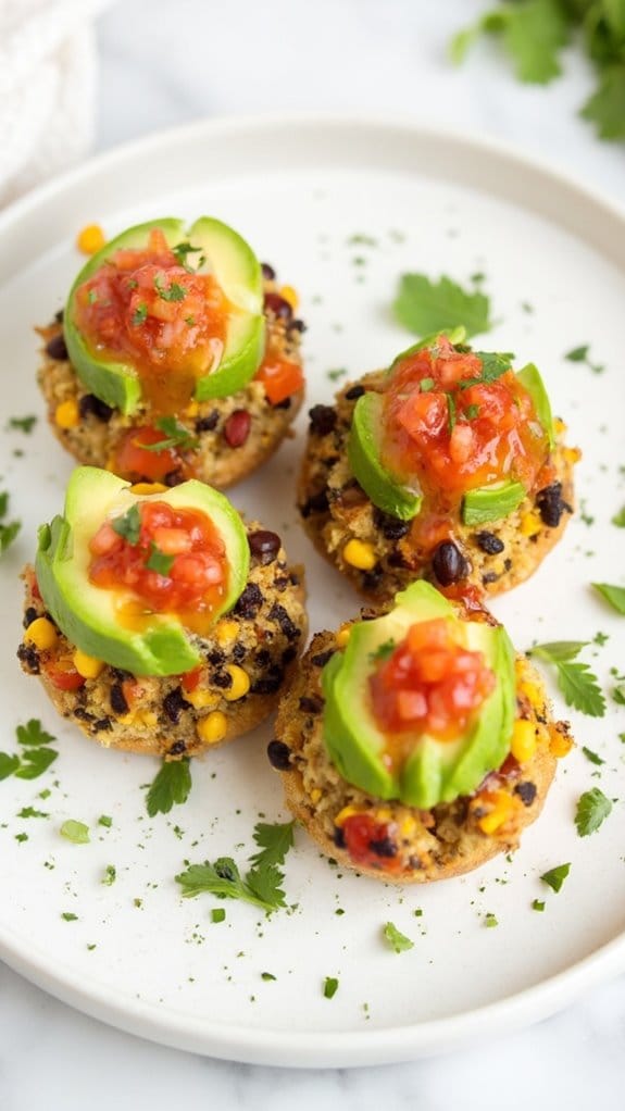 southwest flavored quinoa slider