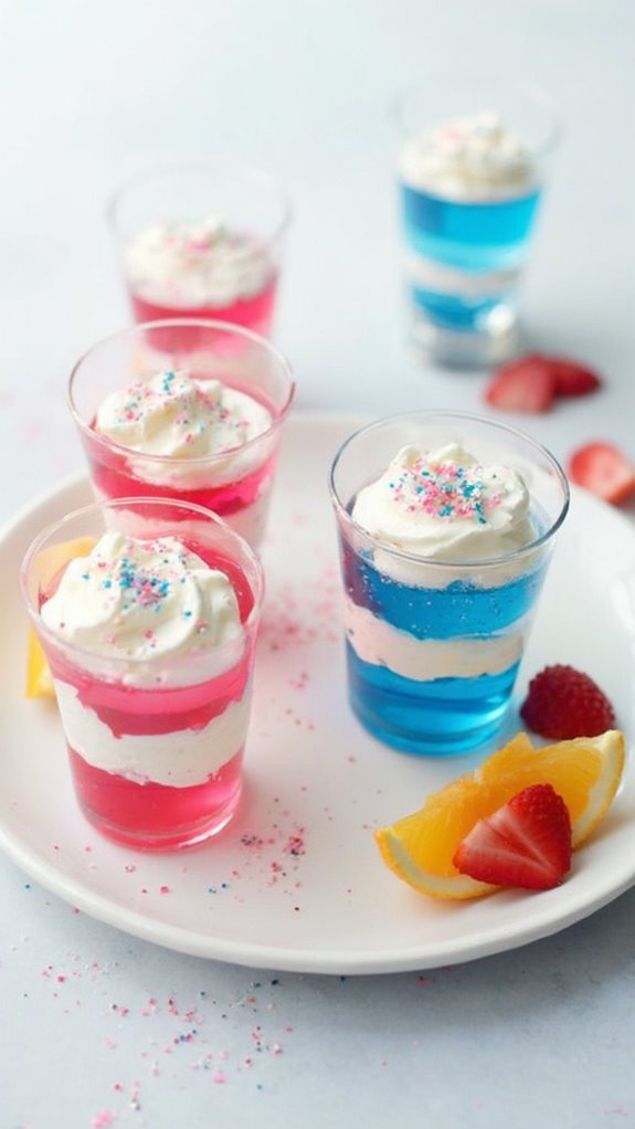 sparkling gelatin dessert cups