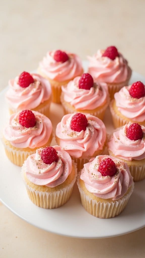 sparkling pink dessert treats