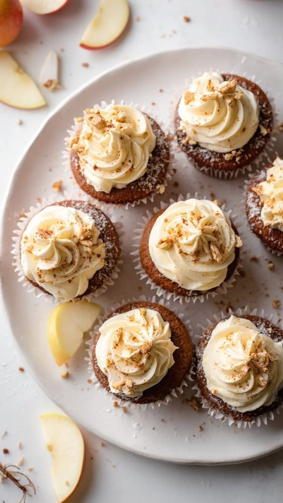 spiced cupcakes with apples