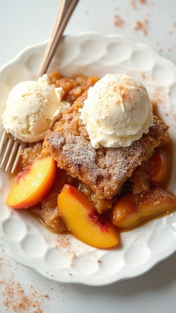 spiced dessert with peaches