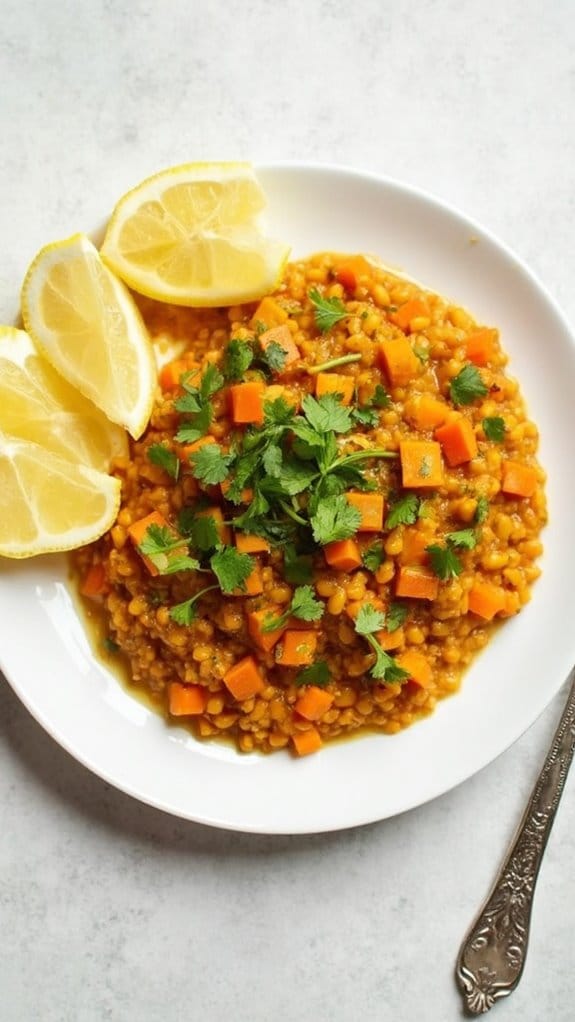 spiced lentil carrot stew