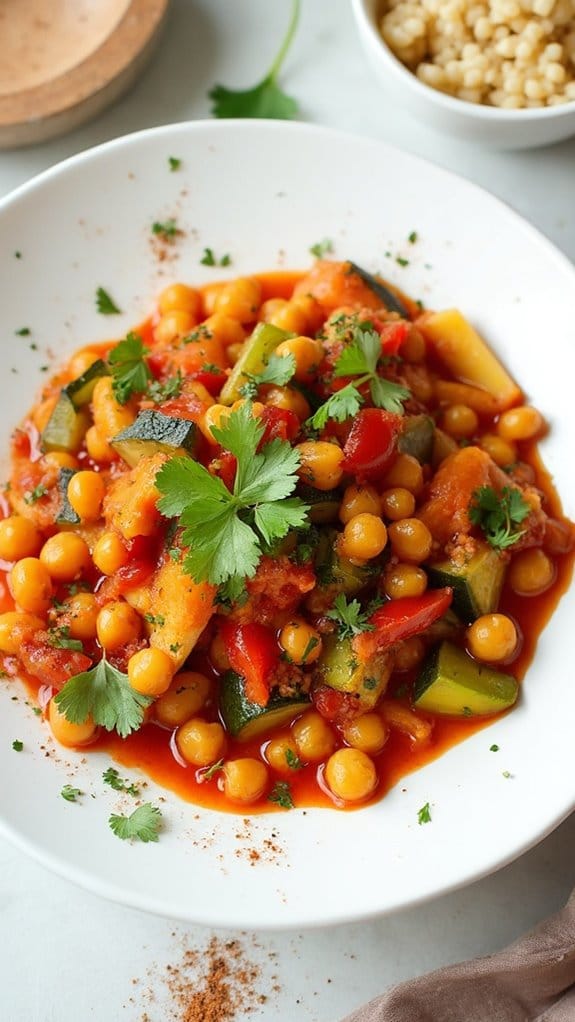 spiced moroccan chickpea dish