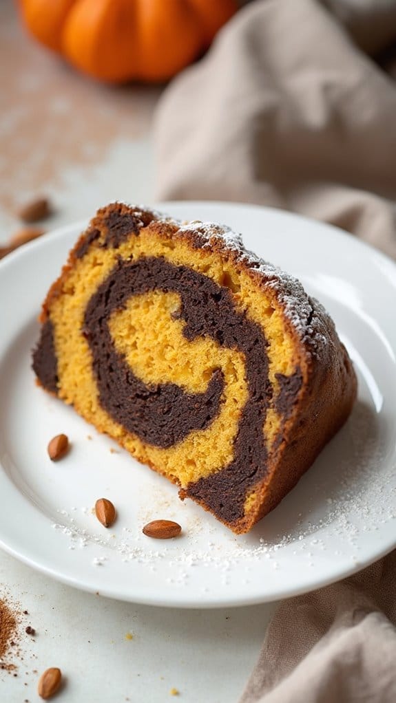 spiced pumpkin marble cake