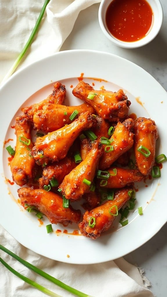 spicy asian flavored chicken wings