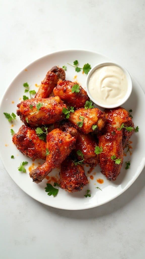 spicy bbq chicken wings