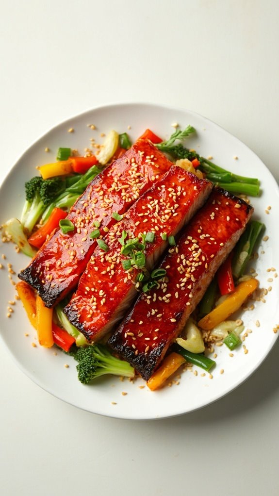 spicy korean salmon dish